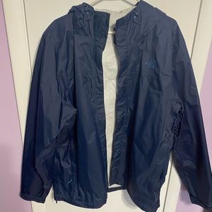 The North Face rain jacket blue XL